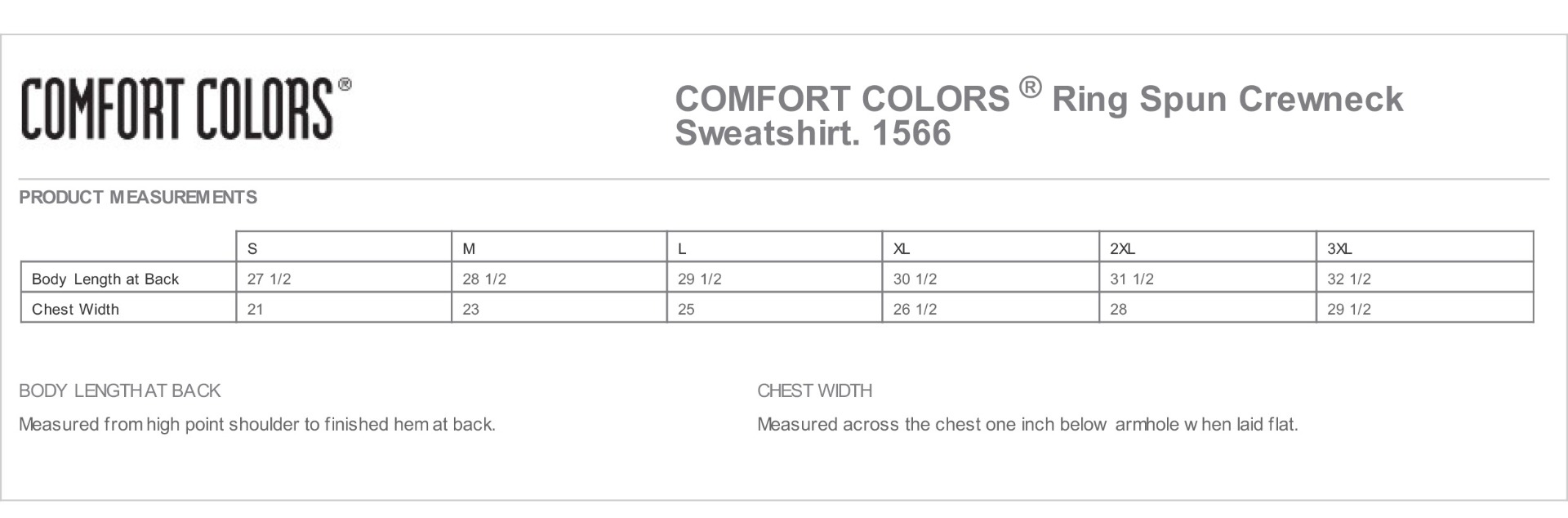 Sizing Chart