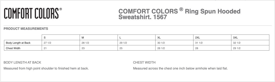 Sizing Chart
