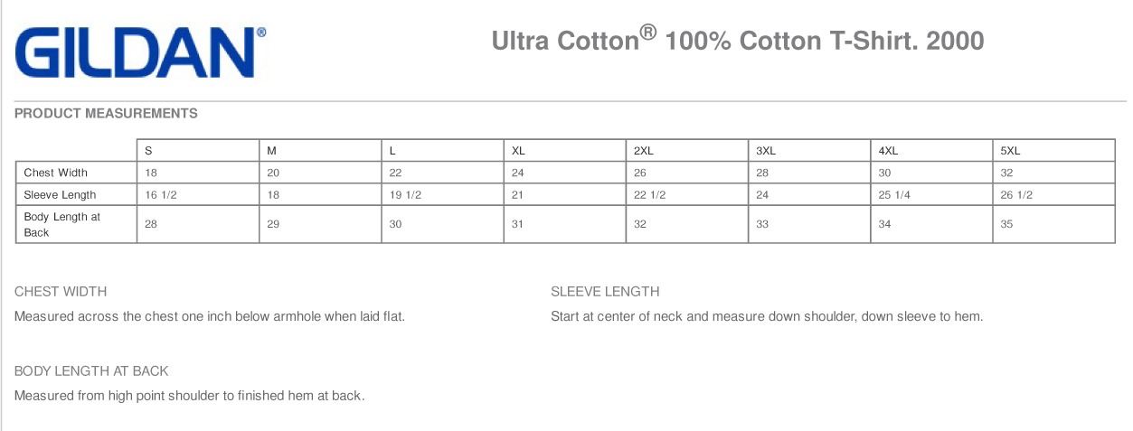 Sizing Chart
