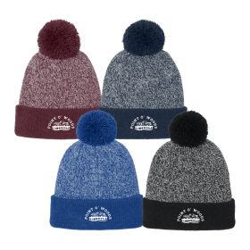 Halftime Heather Pom Beanie. STC68