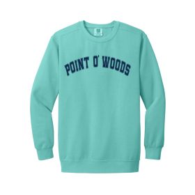 Block Letter Point o' Woods Crewneck Sweatshirt. 1566 DF/FF