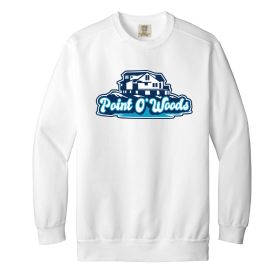 Blue Logo Point o' Woods Crewneck Sweatshirt. 1566 DF/FF