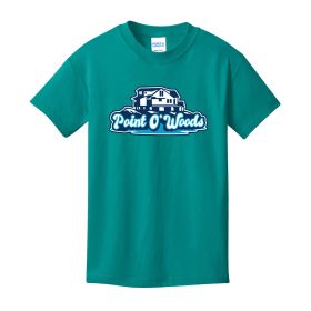 Blue Logo Point-o-Woods Youth T-Shirt. PC54Y DF/FF