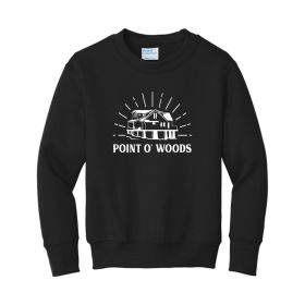 Beach House Logo Point o' Woods Youth Crewneck Sweatshirt. PC90Y