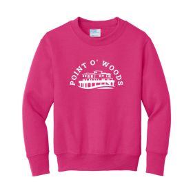 Classic Logo Point o' Woods Youth Crewneck Sweatshirt. PC90Y
