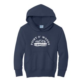 Classic Logo Point o' Woods Youth Pullover Hooded Sweatshirt. PC90YH DF/FF