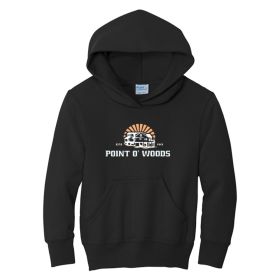 Sunrise Logo Point o' Woods Youth Pullover Hooded Sweatshirt. PC90YH DF/FF