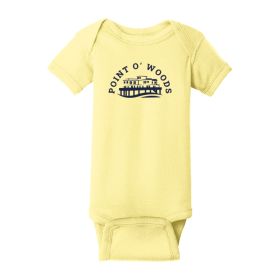 Classic Logo Point-o-Woods Infant Short Sleeve Baby Rib Bodysuit. RS4400 DF/FF